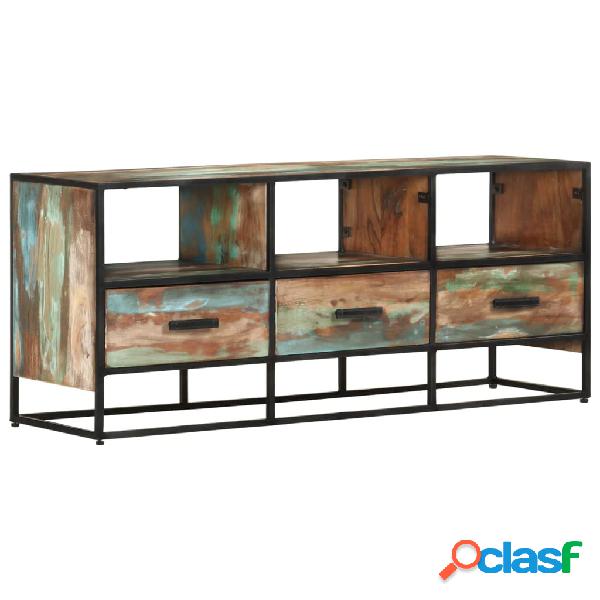 vidaXL Mueble para la TV madera maciza reciclada 110x30x45