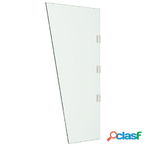 vidaXL Panel lateral para dosel de puerta vidrio templado