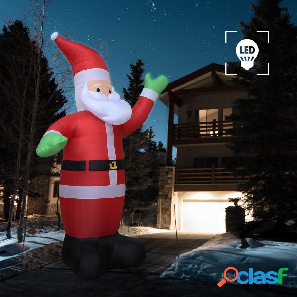 vidaXL Papá Noel de Navidad inflable con LED IP44 600 cm