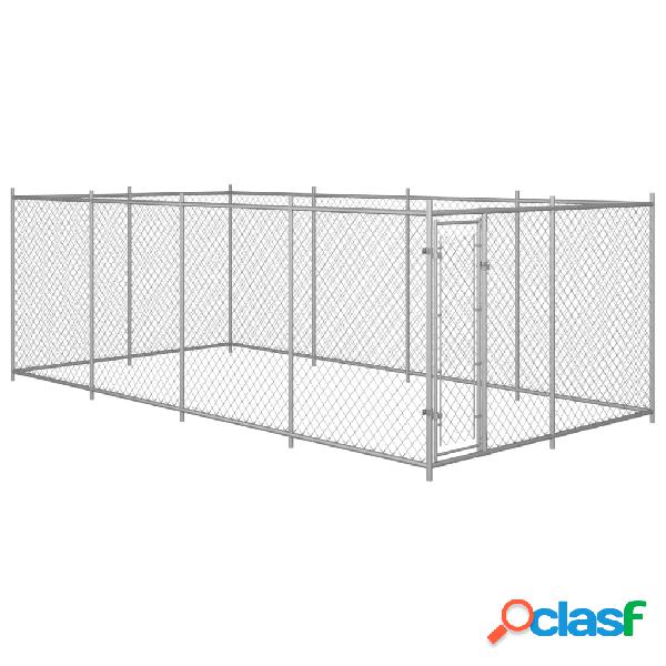 vidaXL Perrera de exterior 8x4x2 m