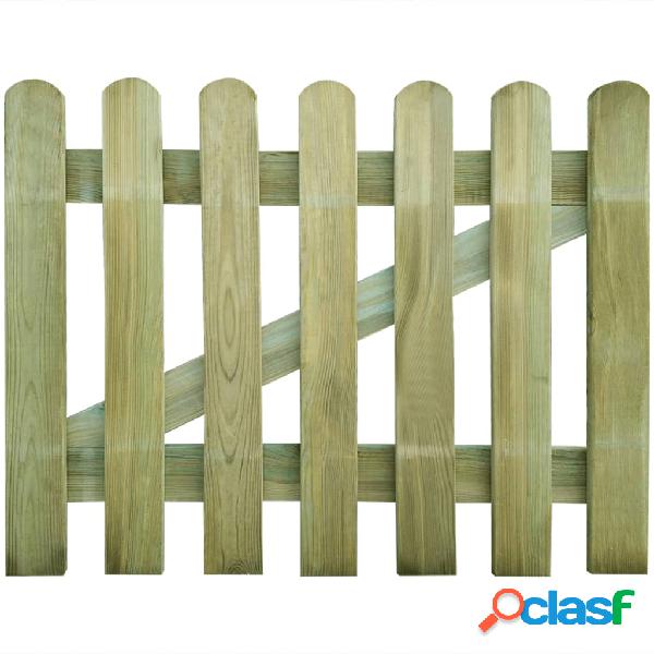 vidaXL Puerta de valla de jardín de madera 100x80 cm