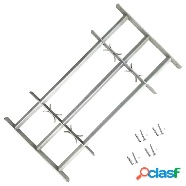 vidaXL Reja de seguridad ajustable ventana con 3 barras