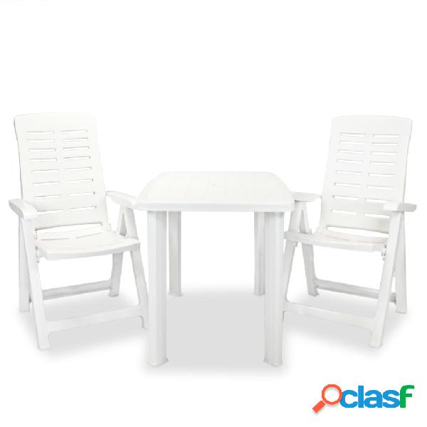 vidaXL Set de mesa y sillas bistró de jardín 3 piezas
