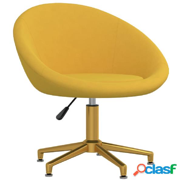 vidaXL Silla de comedor terciopelo amarillo