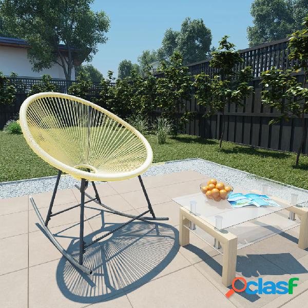 vidaXL Silla de jardín Acapulco ratán sintético beige