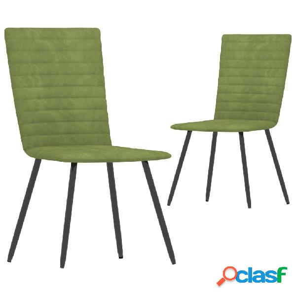 vidaXL Sillas de comedor 2 unidades terciopelo verde