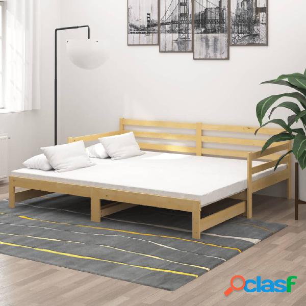 vidaXL Sofá cama extraíble madera maciza de pino