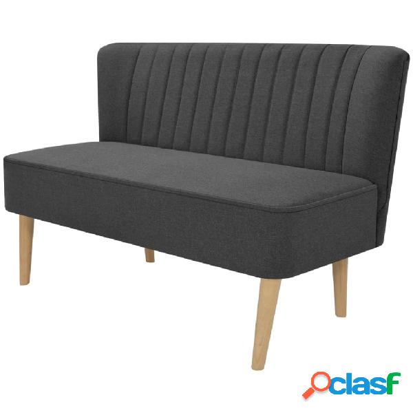 vidaXL Sofá de tela gris oscuro 117x55,5x77 cm