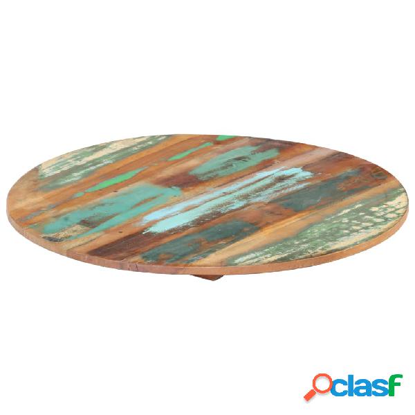 vidaXL Tablero de mesa redonda 50 cm 15-16 mm madera maciza