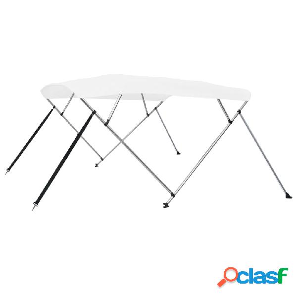 vidaXL Toldo Bimini de 4 arcos blanco 243x196x137 cm