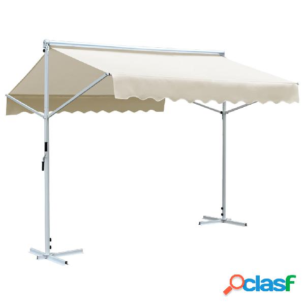 vidaXL Toldo independiente 3x3 m color crema