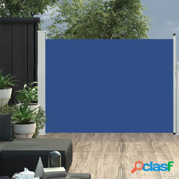 vidaXL Toldo lateral retráctil de jardín azul 120x500 cm