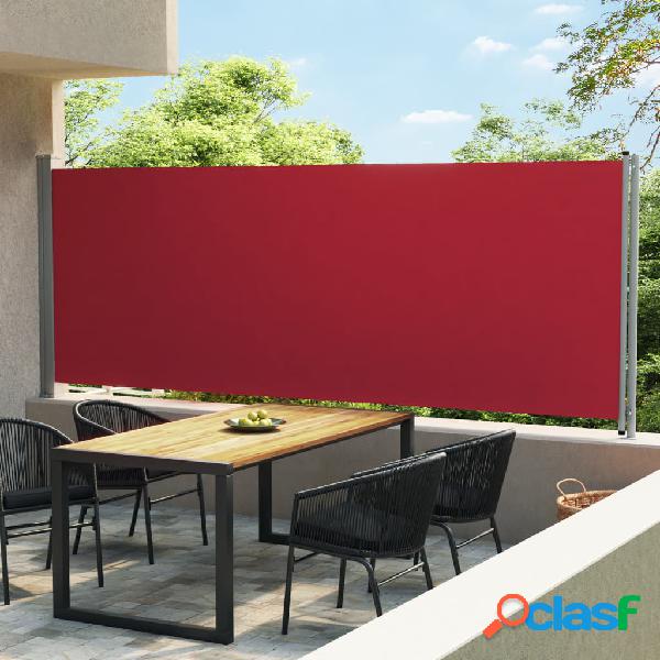 vidaXL Toldo lateral retráctil para patio rojo 600x170 cm