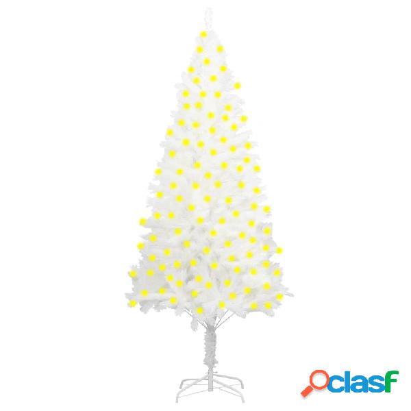 vidaXL Árbol de Navidad artificial con LED blanco 210 cm