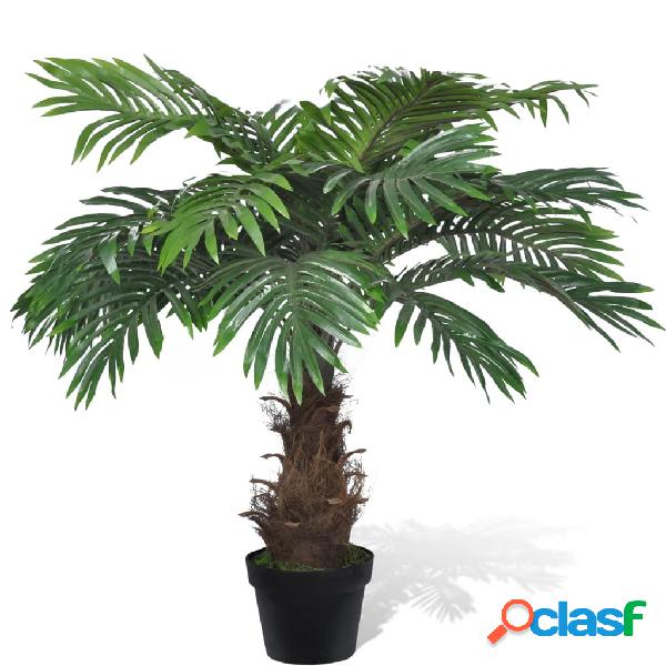 vidaXL Árbol palmera artificial Cycus con macetero 80 cm