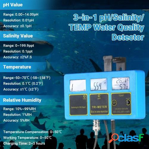 110 ~ 120V Monitor multifuncional de calidad del agua