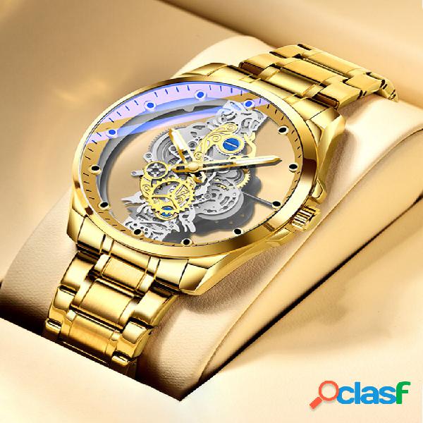 5 colores Hombres Acero inoxidable Impermeable Luminoso