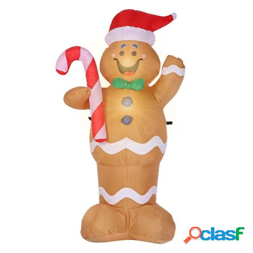 5 pies de Navidad inflable hombre de pan de jengibre gigante