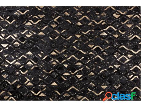 Alfombra BELIANI Develi (Negro - Piel Genuina -140x200x1 cm)