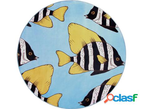 Alfombra Fizme (Azul - Poliéster -140x140x1 cm)