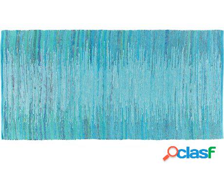 Alfombra Mersin (Azul - Algodón -80x150x1 cm)