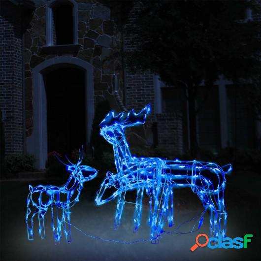 Alumbrado de Navidad con renos 3 piezas 229 LED