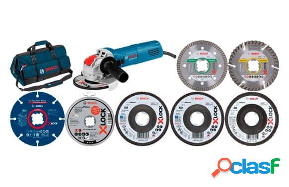 Amoladora con Cable Bosch Gwx 750 - 115 + Discos X-Lock 115