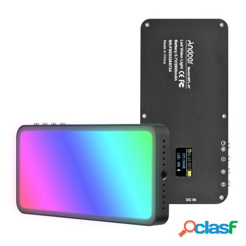 Andoer RGB LED Video Light Panel de luz portátil