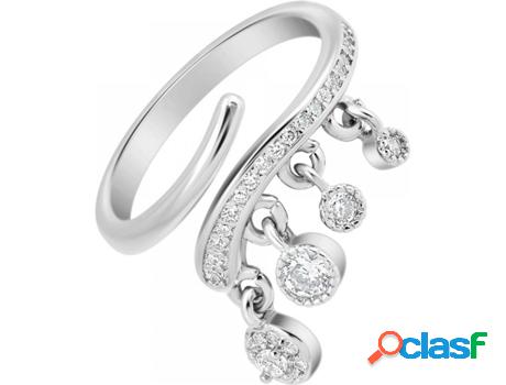 Anillo SC_CRYSTAL Zirconia (bañado a rodio - ajustable)