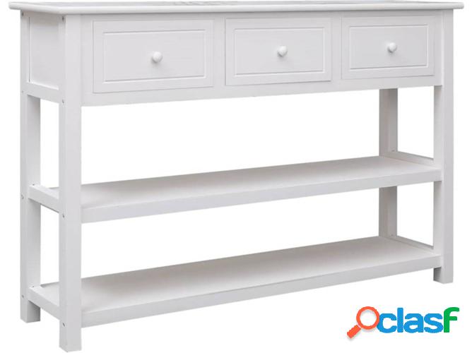 Aparador VIDAXL Madera Blanca (115x30x76 cm)