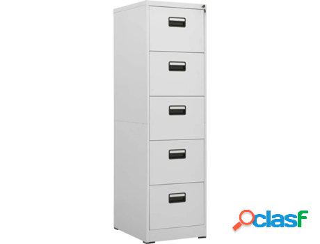 Archivador VIDAXL Gris Claro (46 x 62 x 164 cm - Acero)