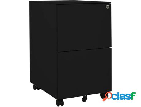 Archivador VIDAXL Negro (39 x 45 x 67 cm - Acero)