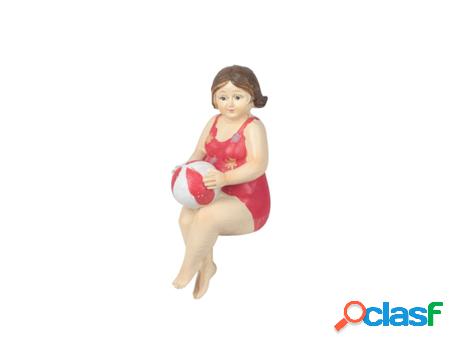 Bañista Sentada con Pelota Sobre Estante Figuras Marinero