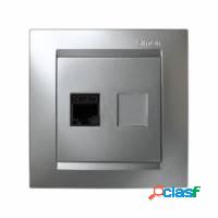 Base para empotrar Ethernet RJ45 Simon Serie 15 Aluminio
