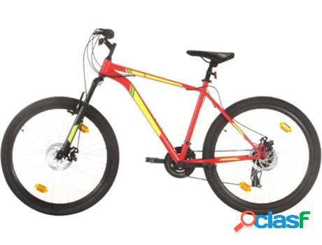 Bicicleta de Montaña VIDAXL Rojo - Velocidades: 21 - 42 cm