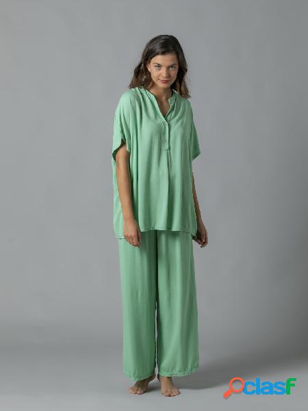 Blusa fluida oversize Verde