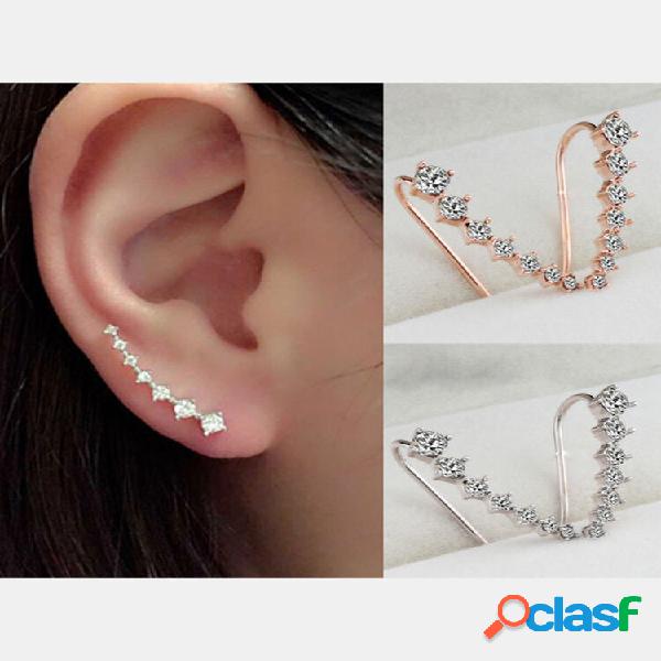 Brazalete de diamantes de imitación de moda Pendientes