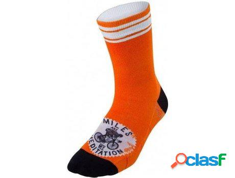 Calcetines CYCOLOGY Miles Are My Meditation (Naranja -