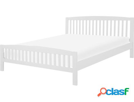 Cama Castres King Size (Blanco - Madera de Pino -203x167x90