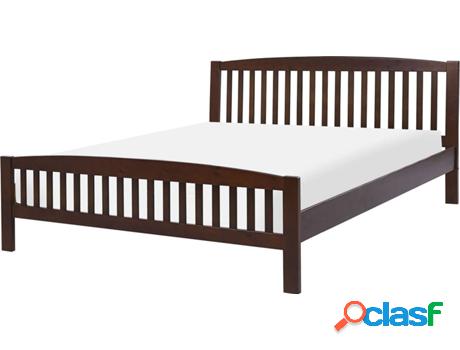 Cama Castres King Size (Marrón - Madera de Pino -203x167x90