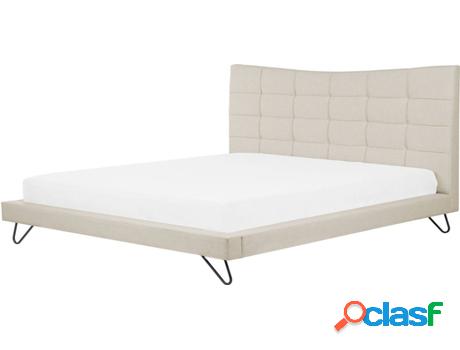 Cama Lannion (Beije - Poliéster -223x203x117 cm)