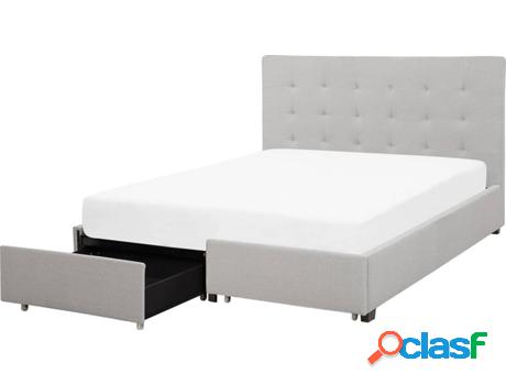 Cama Rochelle (Gris - Poliéster -213x173x109 cm)