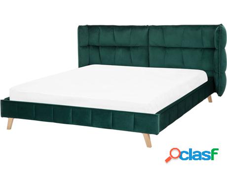 Cama Senlis (Verde - Terciopelo -220x234x100 cm)