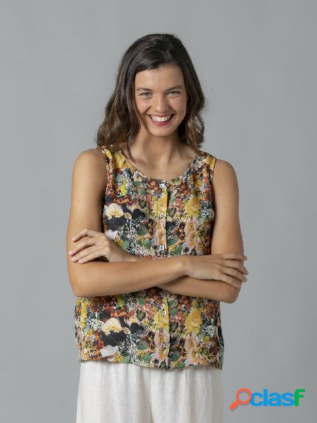 Camisa estampado floral Amarillo