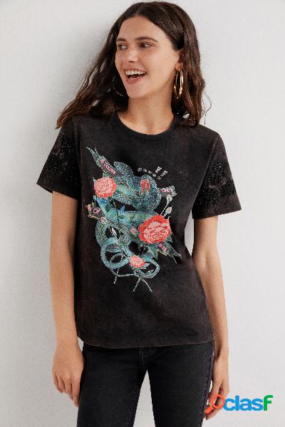 Camiseta arty serpiente