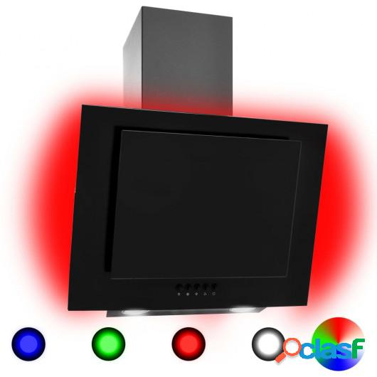 Campana extractora RGB de LED acero inox. vidrio templado
