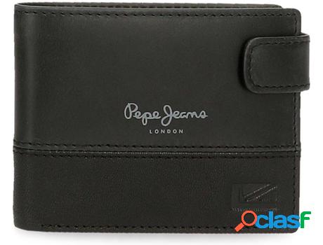 Cartera PEPE JEANS United con Monedero Piel Hombre (Negro)