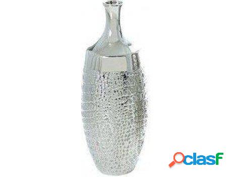 Cerámica HOGAR Y MÁS Jarrón De Gri Coco Plata (33x12 cm)