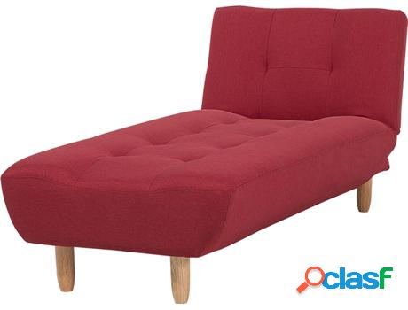 Chaise Longue Alsten (Rojo - Poliéster -75x163x80 cm)