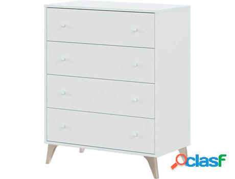 Cómoda HABITDESIGN Sweet (Blanco - ABS - 77.5x95x40 cm)